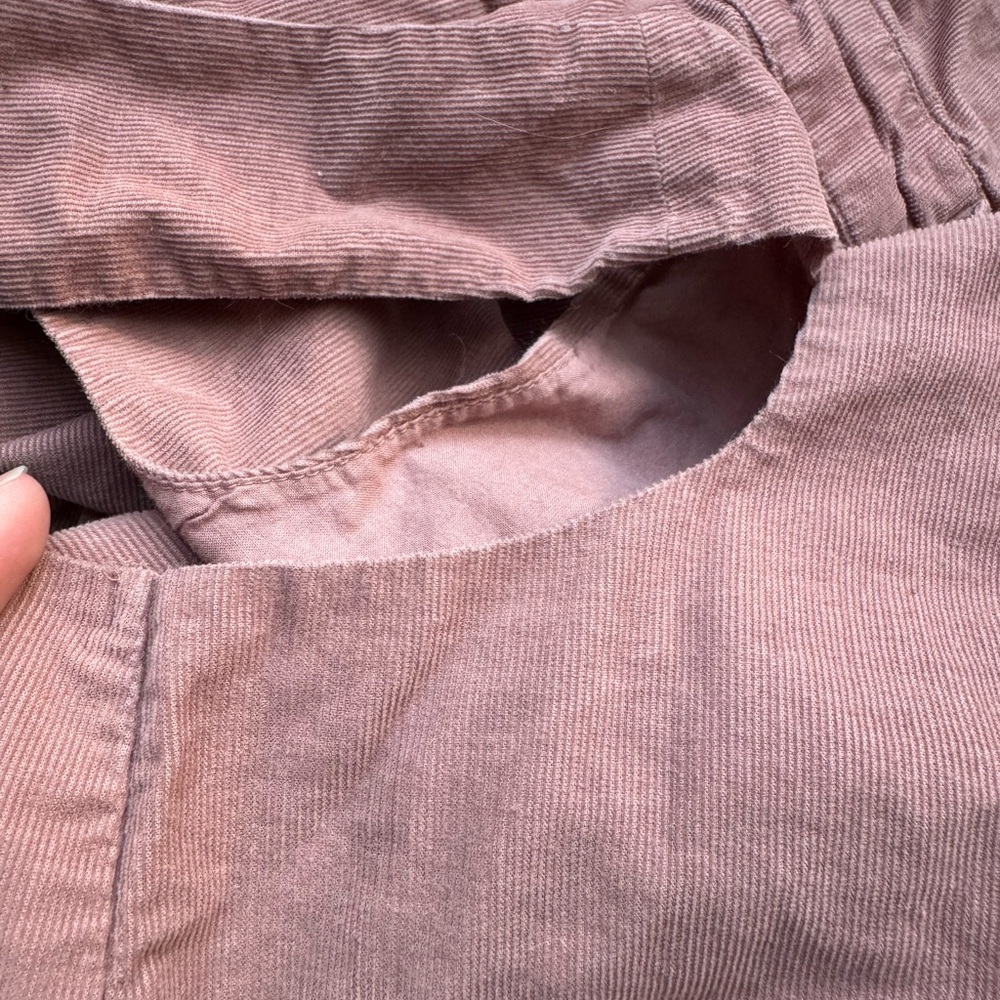 American Eagle Outfitters Mauve Button-Front Wide-Leg Jumpsuit - Picture 8 of 12